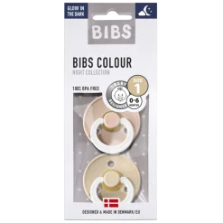 Bibs Fopspeen 2-Pack Night Maat 1 Vanilla - Blush