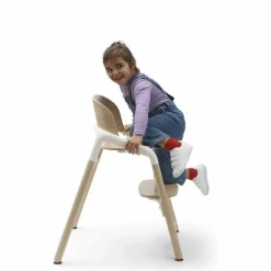 Bugaboo Giraffe Kinderstoel Neutral Wood / White