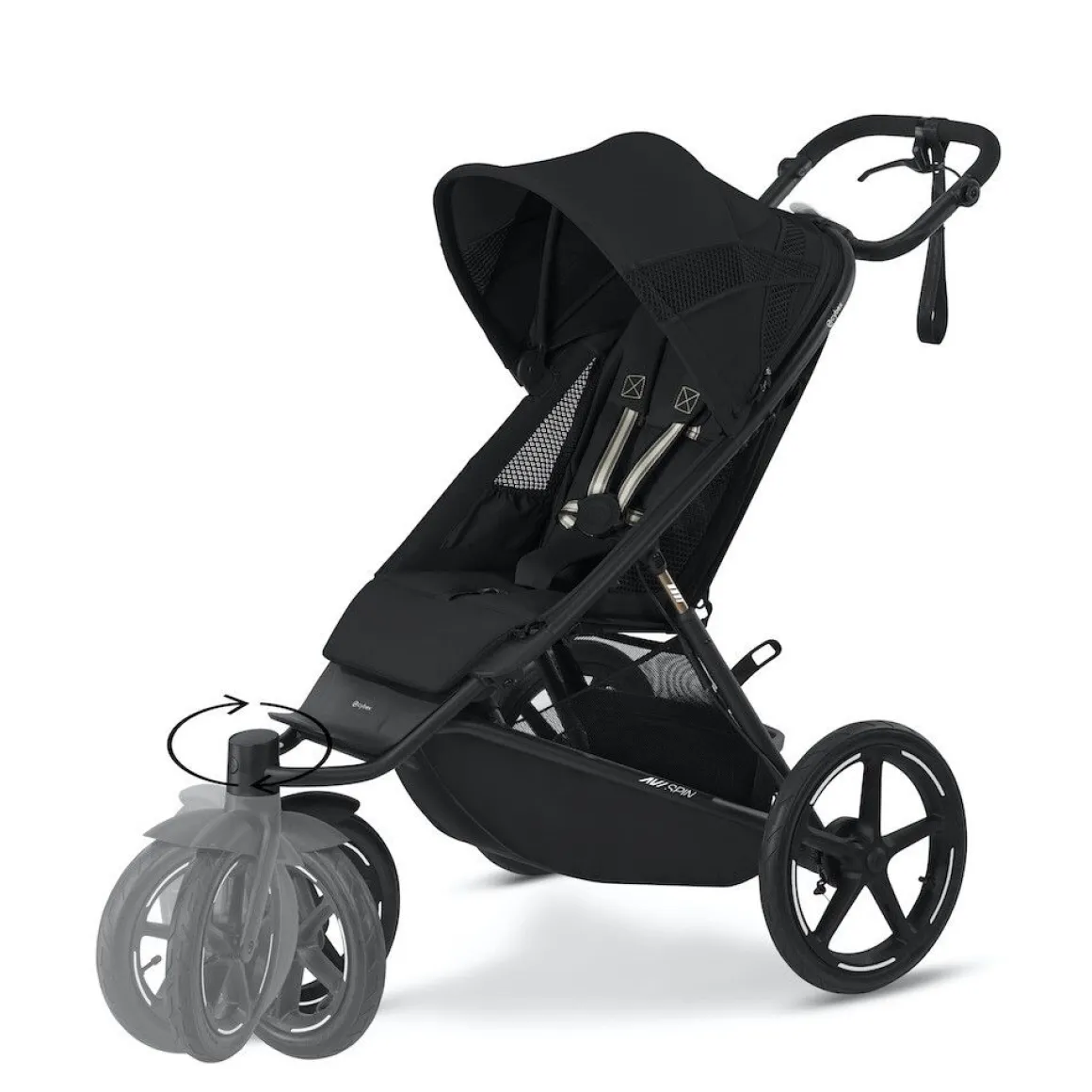 Cybex Avi Spin Kinderwagen Compleet Moon Black