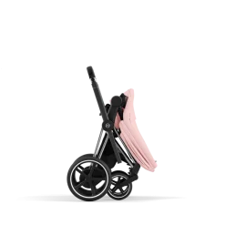 Cybex E-Priam Kinderwagen Compleet Peach Pink - Chrome Black Frame