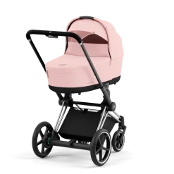 Cybex E-Priam Kinderwagen Compleet Peach Pink - Chrome Black Frame