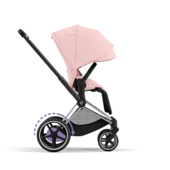 Cybex E-Priam Kinderwagen Compleet Peach Pink - Chrome Black Frame