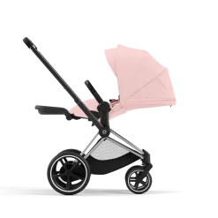 Cybex E-Priam Kinderwagen Compleet Peach Pink - Chrome Black Frame