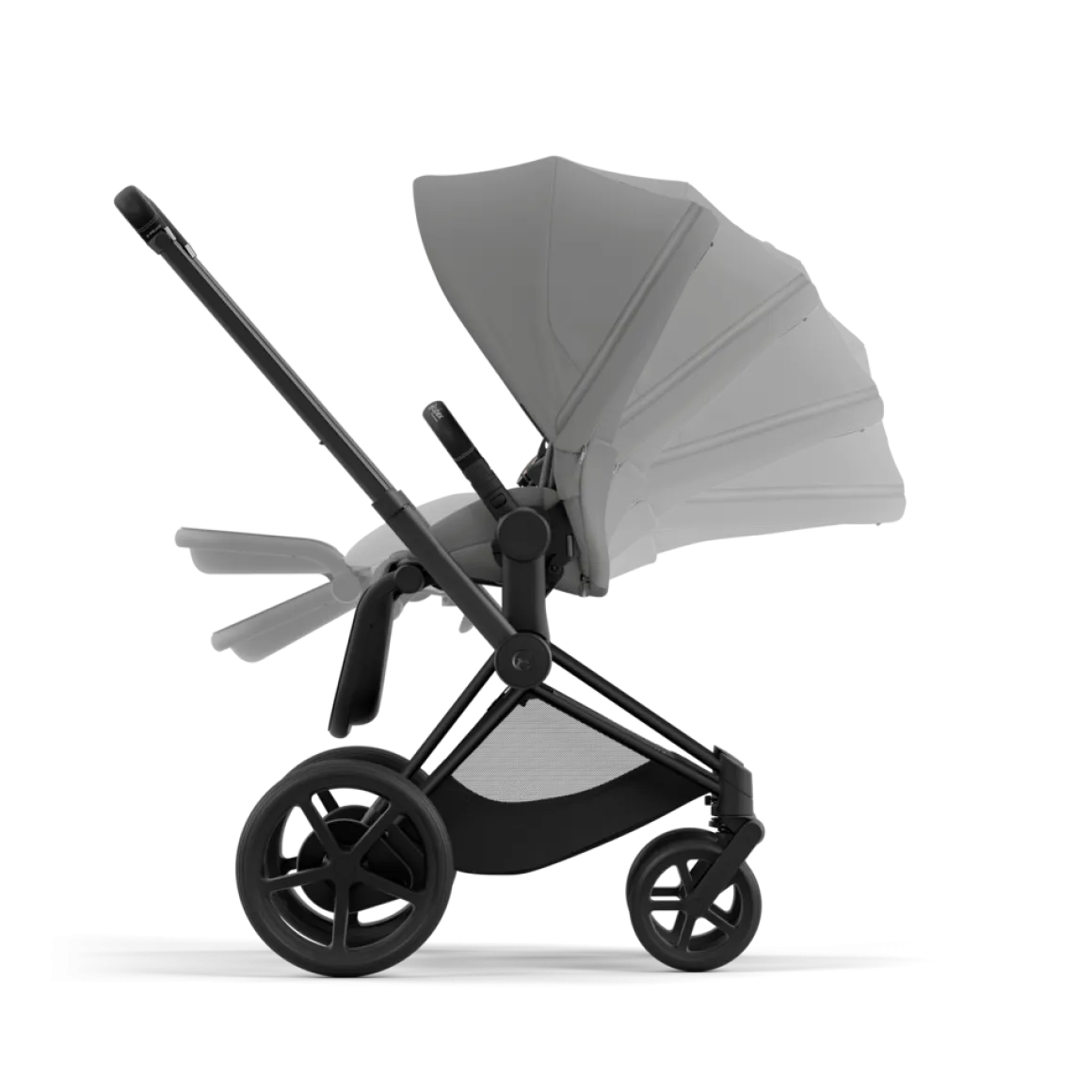 Cybex E-Priam Kinderwagen Compleet Mirage Grey - Matt Black Frame