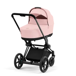 Cybex E-Priam Kinderwagen Compleet Peach Pink - Matt Black Frame