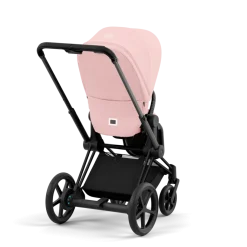 Cybex E-Priam Kinderwagen Compleet Peach Pink - Matt Black Frame