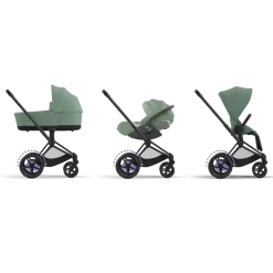 Cybex E-Priam Kinderwagen Compleet Leaf Green - Matt Black Frame