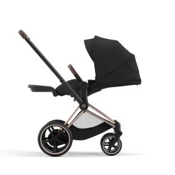 Cybex E-Priam Kinderwagen Compleet Sepia Black - Rosegold Frame