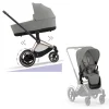 Cybex E-Priam Kinderwagen Compleet Mirage Grey - Rosegold Frame