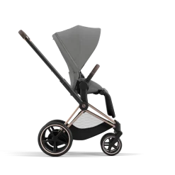 Cybex E-Priam Kinderwagen Compleet Mirage Grey - Rosegold Frame