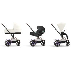 Cybex E-Priam Kinderwagen Compleet Off White - Rosegold Frame