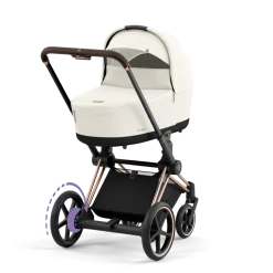 Cybex E-Priam Kinderwagen Compleet Off White - Rosegold Frame
