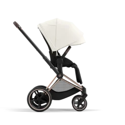 Cybex E-Priam Kinderwagen Compleet Off White - Rosegold Frame