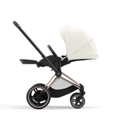 Cybex E-Priam Kinderwagen Compleet Off White - Rosegold Frame
