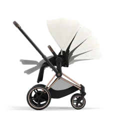 Cybex E-Priam Kinderwagen Compleet Off White - Rosegold Frame
