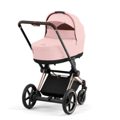 Cybex E-Priam Kinderwagen Compleet Peach Pink - Rosegold Frame