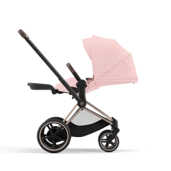 Cybex E-Priam Kinderwagen Compleet Peach Pink - Rosegold Frame