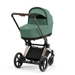 Cybex E-Priam Kinderwagen Compleet Leaf Green - Rosegold Frame