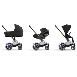 Cybex E-Priam Kinderwagen Compleet Sepia Black - Chrome Black Frame