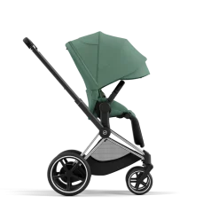 Cybex E-Priam Kinderwagen Compleet Leaf Green - Chrome Black Frame