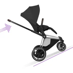 Cybex Kinderwagen e-Priam 5 Compleet Style Chrome Brown Frame
