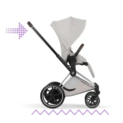Cybex Kinderwagen e-Priam 5 Compleet Style Chrome Brown Frame