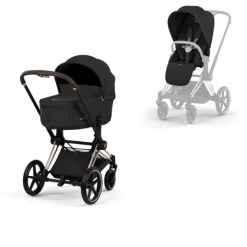 Cybex Kinderwagen Priam 5 Compleet Comfort Rosegold Frame - Sepia Black