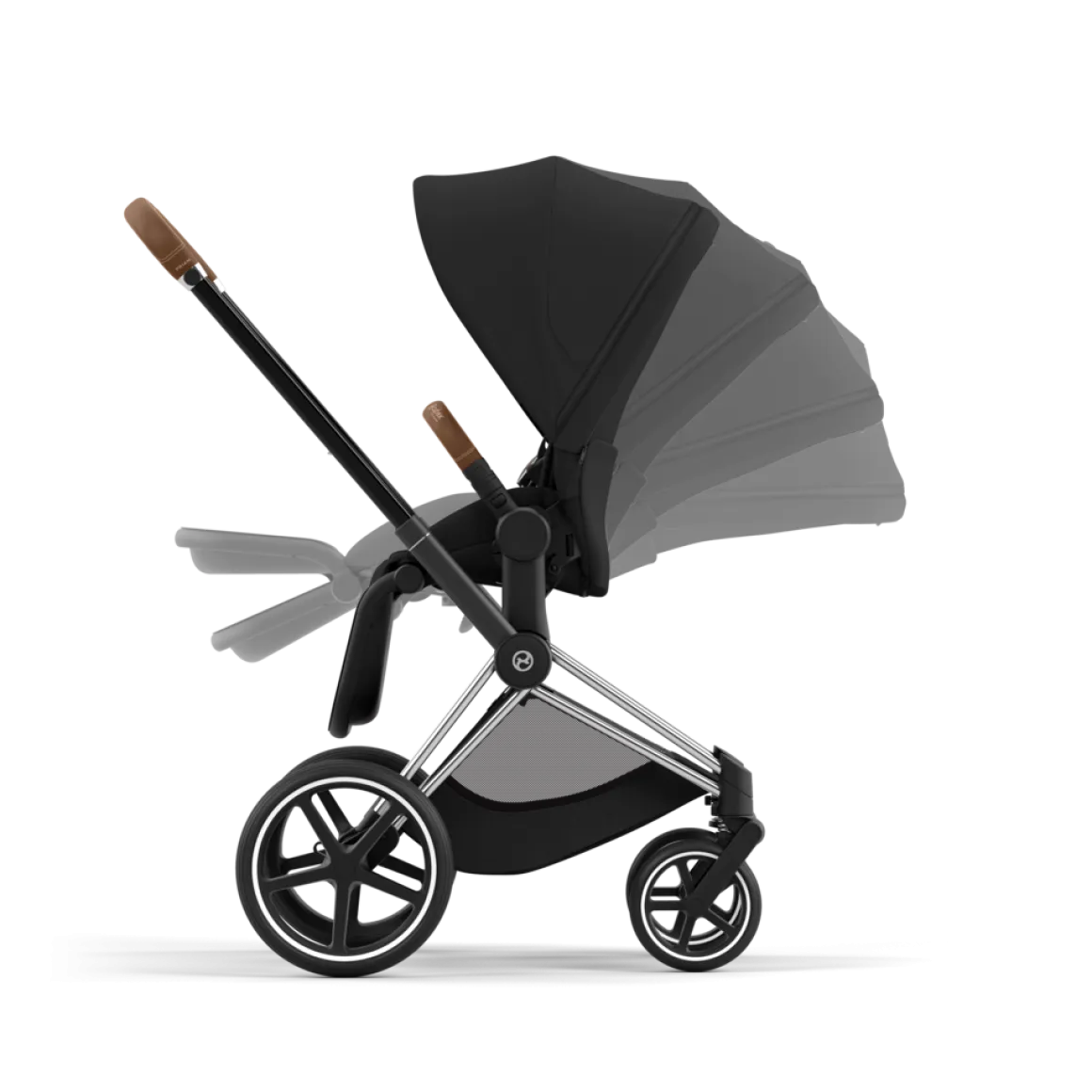Cybex Priam Kinderwagen Compleet Sepia Black - Chrome Brown Frame