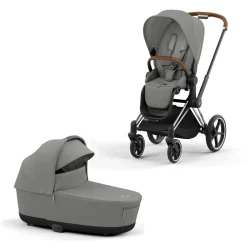 Cybex Priam Kinderwagen Compleet Mirage Grey - Chrome Brown Frame