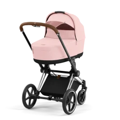 Cybex Priam Kinderwagen Compleet Peach Pink - Chrome Brown Frame