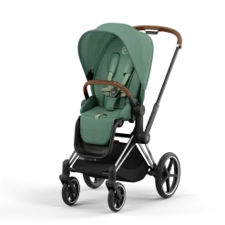 Cybex Priam Kinderwagen Compleet Leaf Green - Chrome Brown Frame