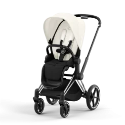 Cybex Priam Kinderwagen Compleet Off White - Chrome Black Frame