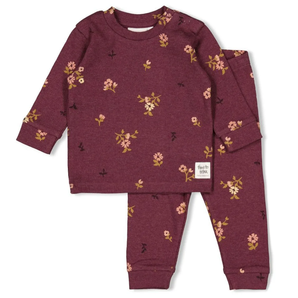 Feetje Pyjama Premium Sleepwear Bonnie Bouquet Wijn Melange