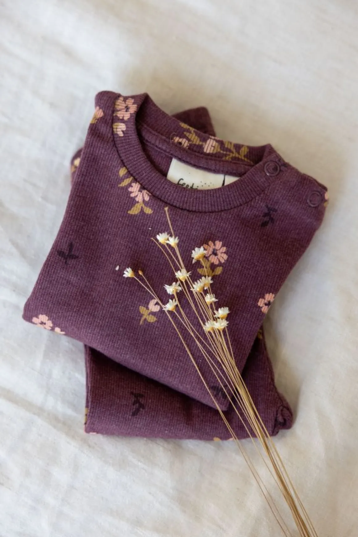 Feetje Pyjama Premium Sleepwear Bonnie Bouquet Wijn Melange