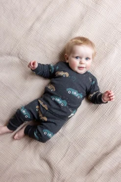 Feetje Pyjama Premium Sleepwear Ricky Racer Antraciet Melange