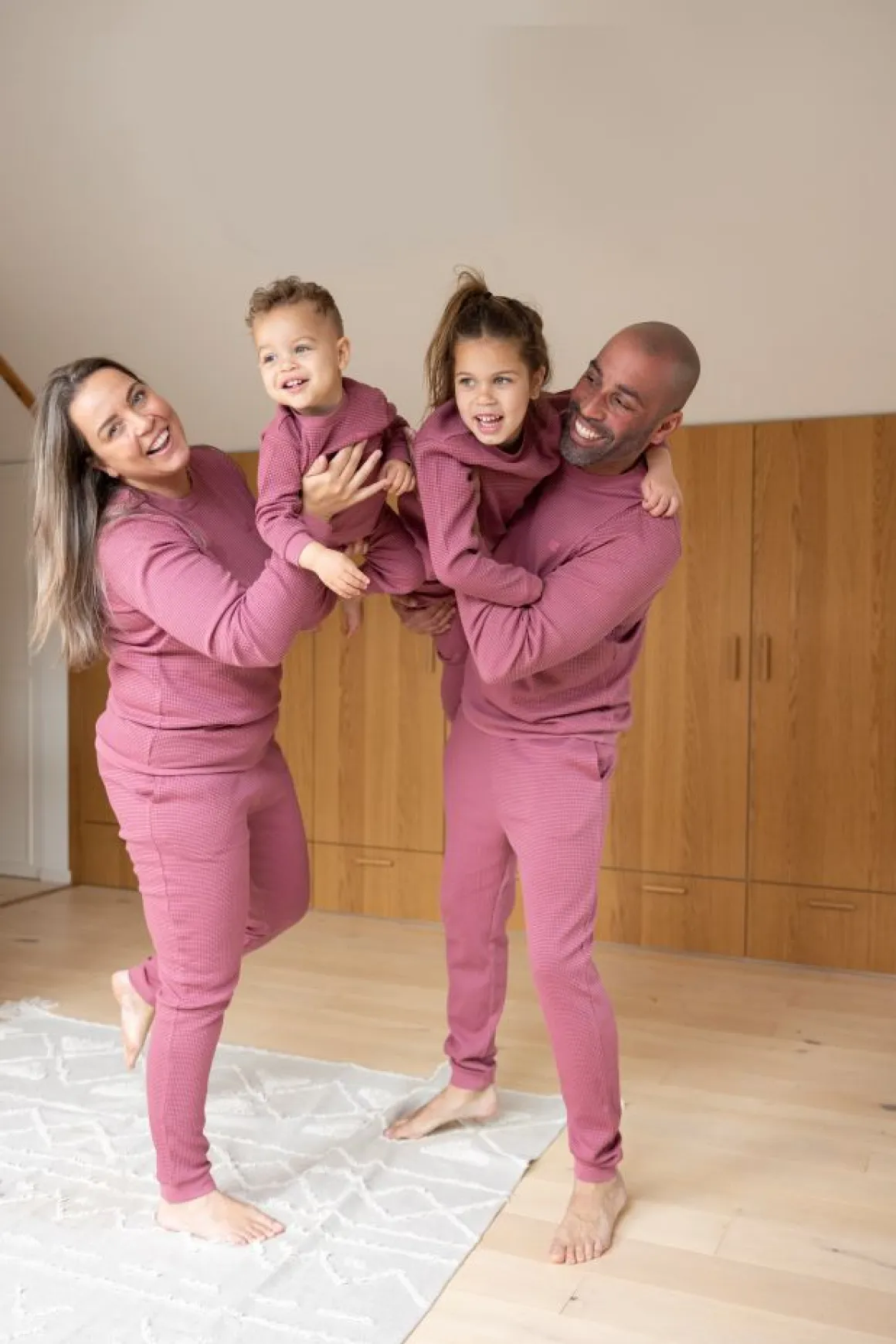 Feetje Pyjama Volwassen Wafel Berry – Family Edition