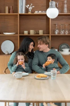 Feetje Pyjama Volwassen Wafel Zeegroen – Family Edition