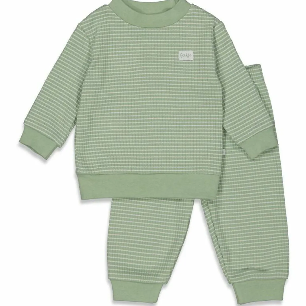 Feetje Pyjama Wafel Groen Melange