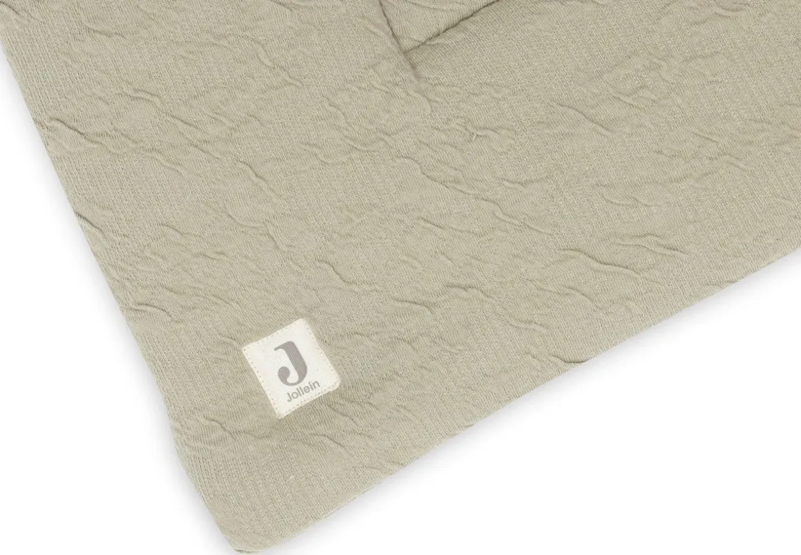 Jollein Boxkleed Soft Waves Olive Green 75 x 95 cm