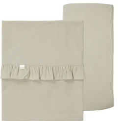Koeka Wieglaken en Hoeslaken Set Faro Ruffle Sage