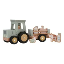 Little Dutch Houten Tractor met Trailer Little Farm FSC