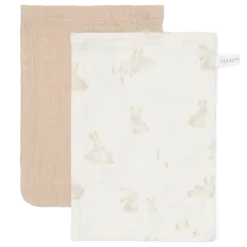 Little Dutch Hydrofiele Washandjes Bunny Beige