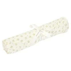 Little Dutch Swaddle Blueberry Leaves Groen 120 x 120
