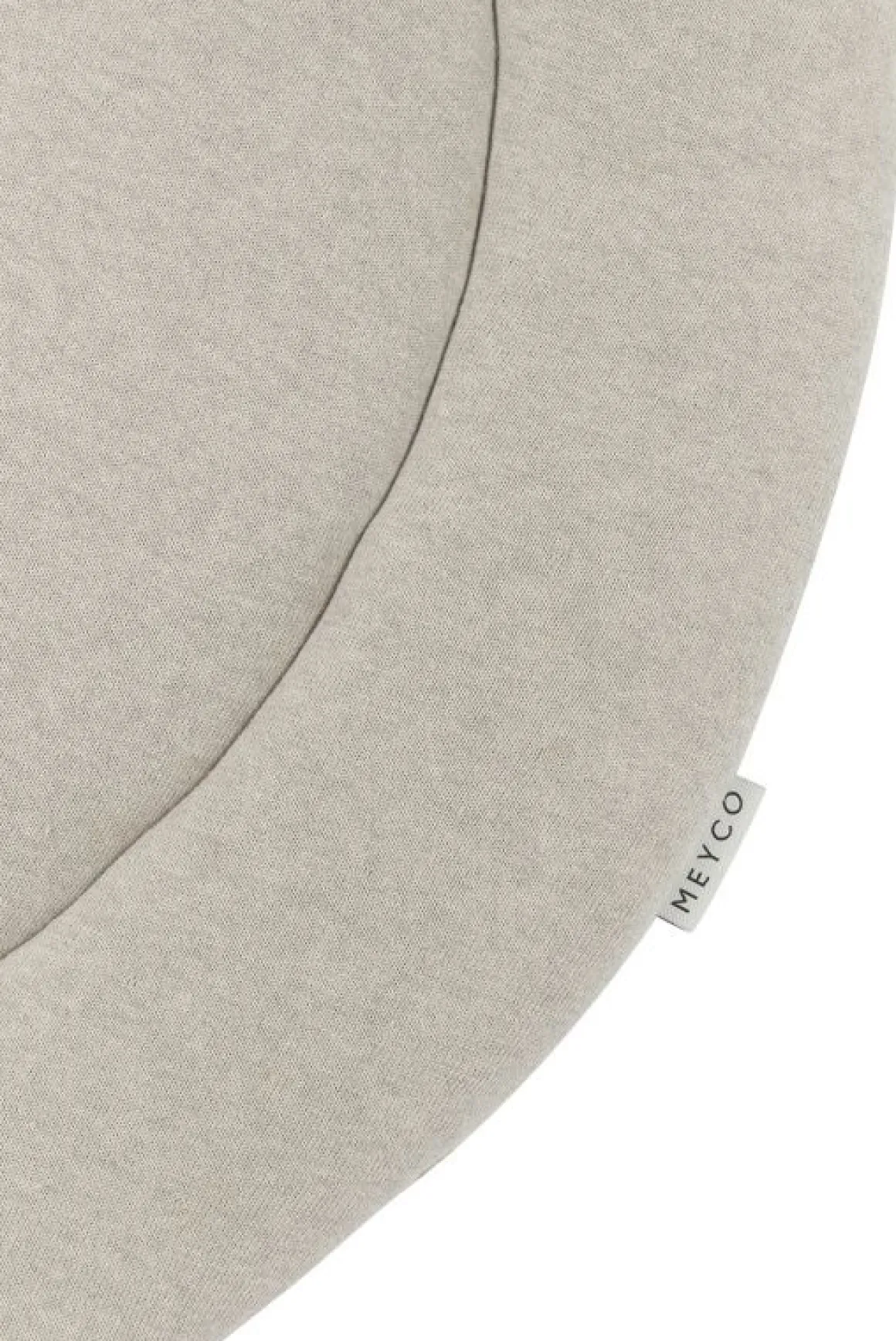 Meyco Boxkleed Rond Basic Knit Teddy Sand Melange - 95 cm