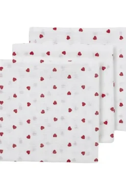 Meyco Doeken Hydrofiel Sweet Heart Red 3-pack