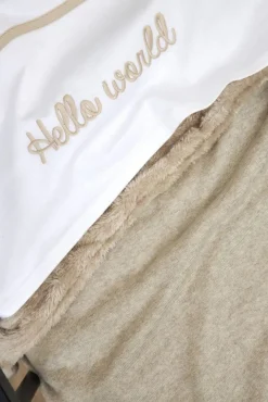 Meyco Ledikantdeken Basic Knit Teddy Sand Melange