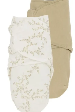 Meyco SwaddleMe Inbakerdoek Branches/Uni-Sand 0-3 mnd 2-pack