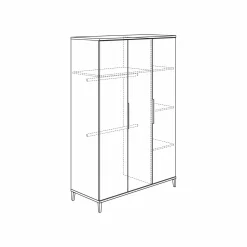 Paidi 3-Deurs Kast Hazel Beige - Eiken