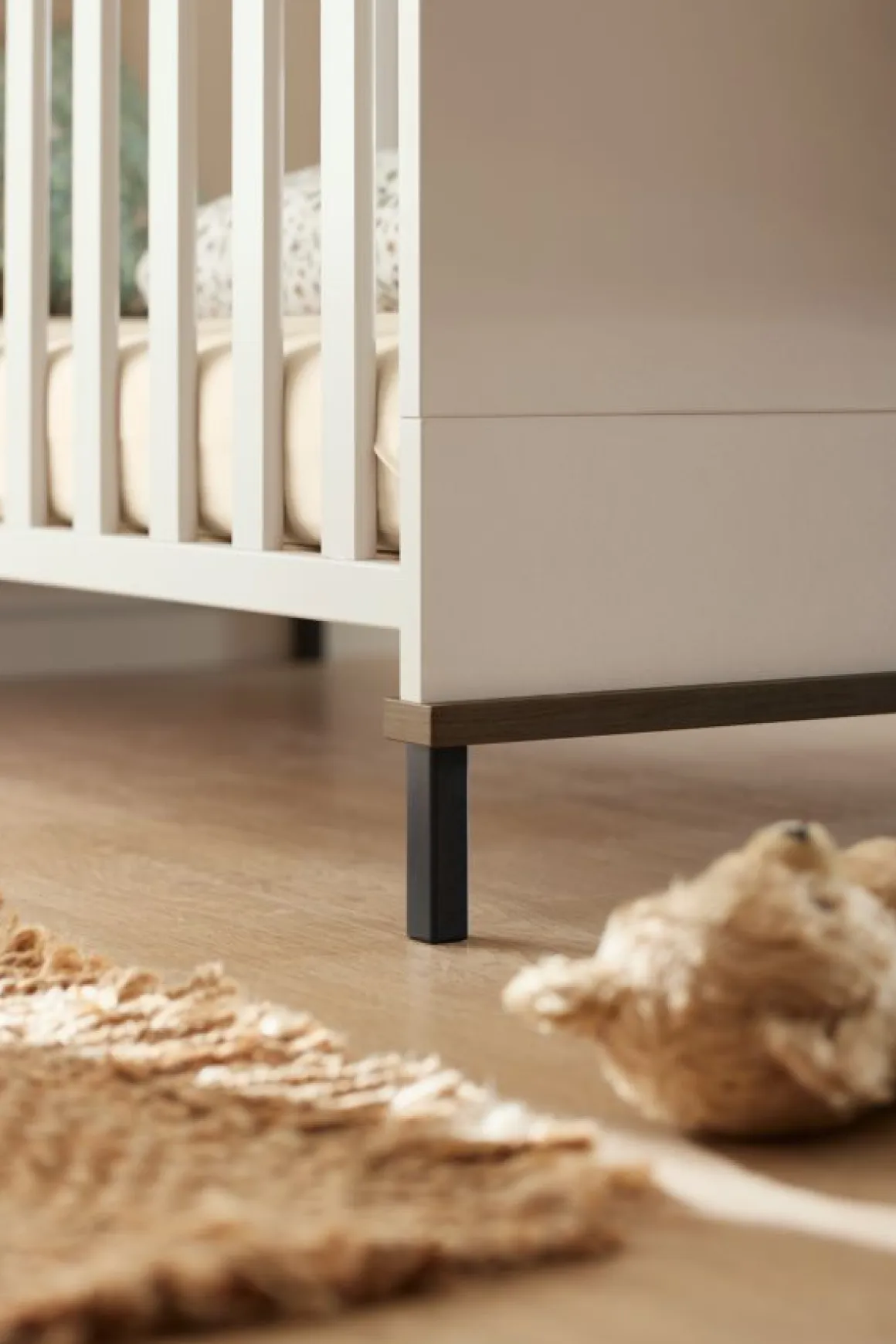 Paidi - Yuny 3 delige Babykamer Lovely Aliv Off white - Dark Walnut