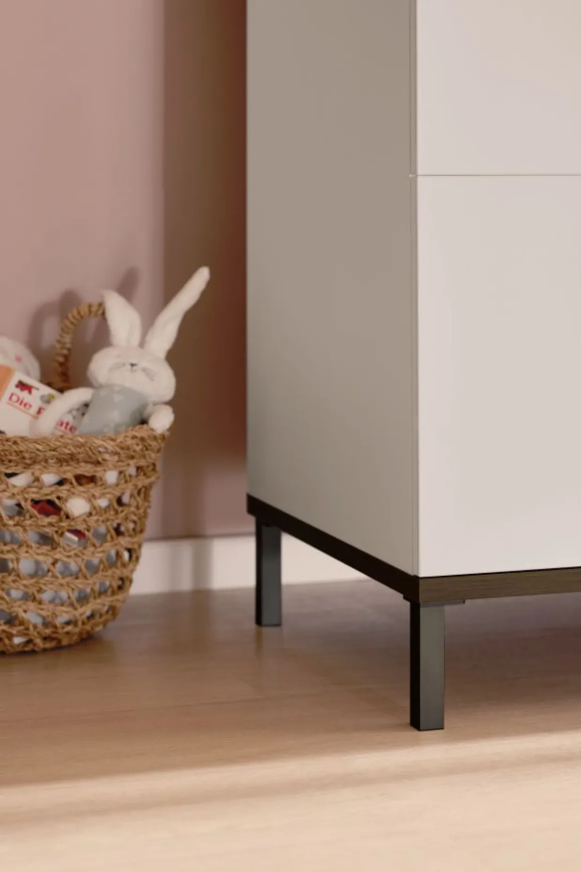 Paidi - Yuny 3 delige Babykamer Lovely Aliv Off white - Dark Walnut